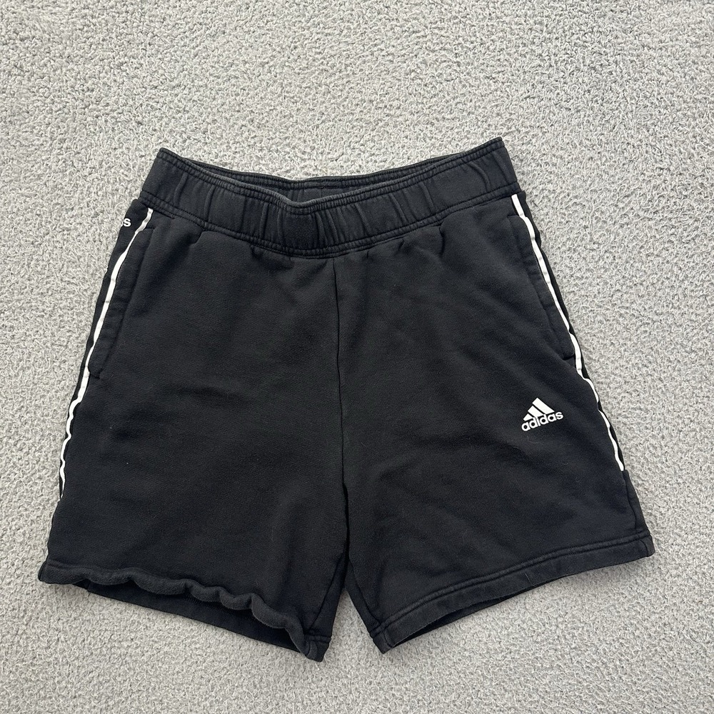 Adidas Brandlove Sweat Shorts 6" Black Athletic Athleisure Cotton Men's Medium